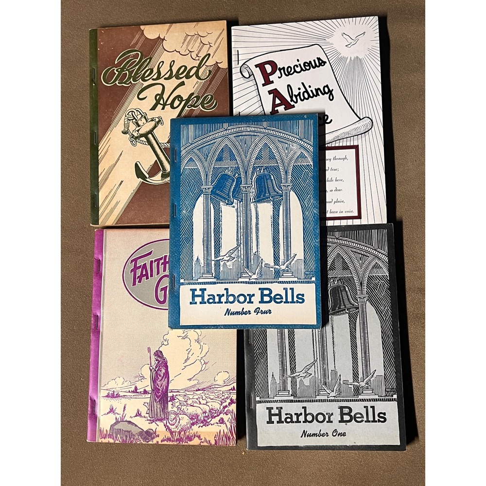 Vintage Hymnals 1930's to 1960's lot of 5, Religious Music, Booklets Ephemera